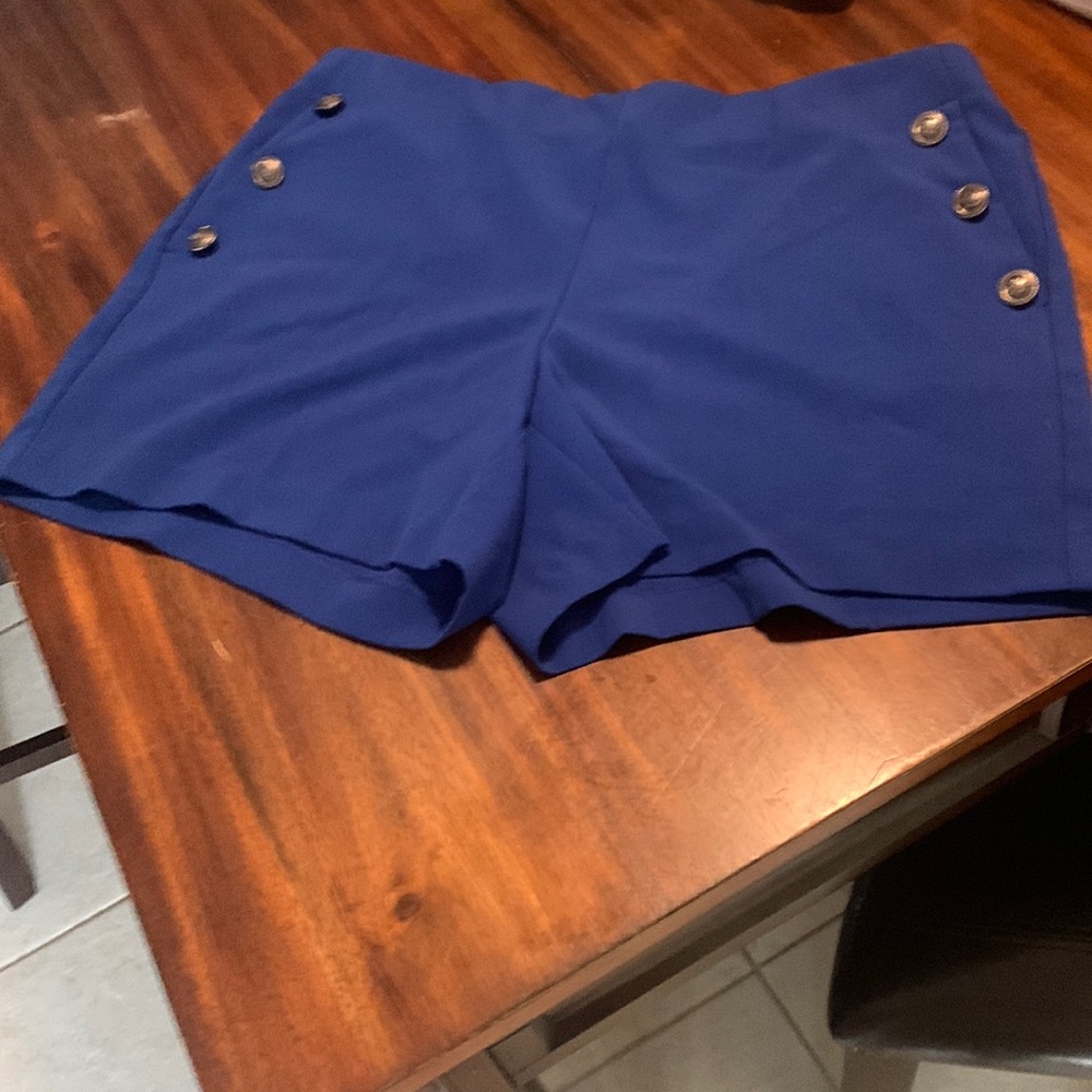Nicole Miller blue shorts.